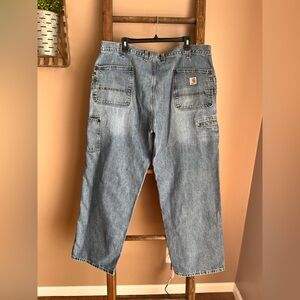 Carhartt Men's Carpenter Relaxed Fit Y2K Light Blue Jeans 42x32